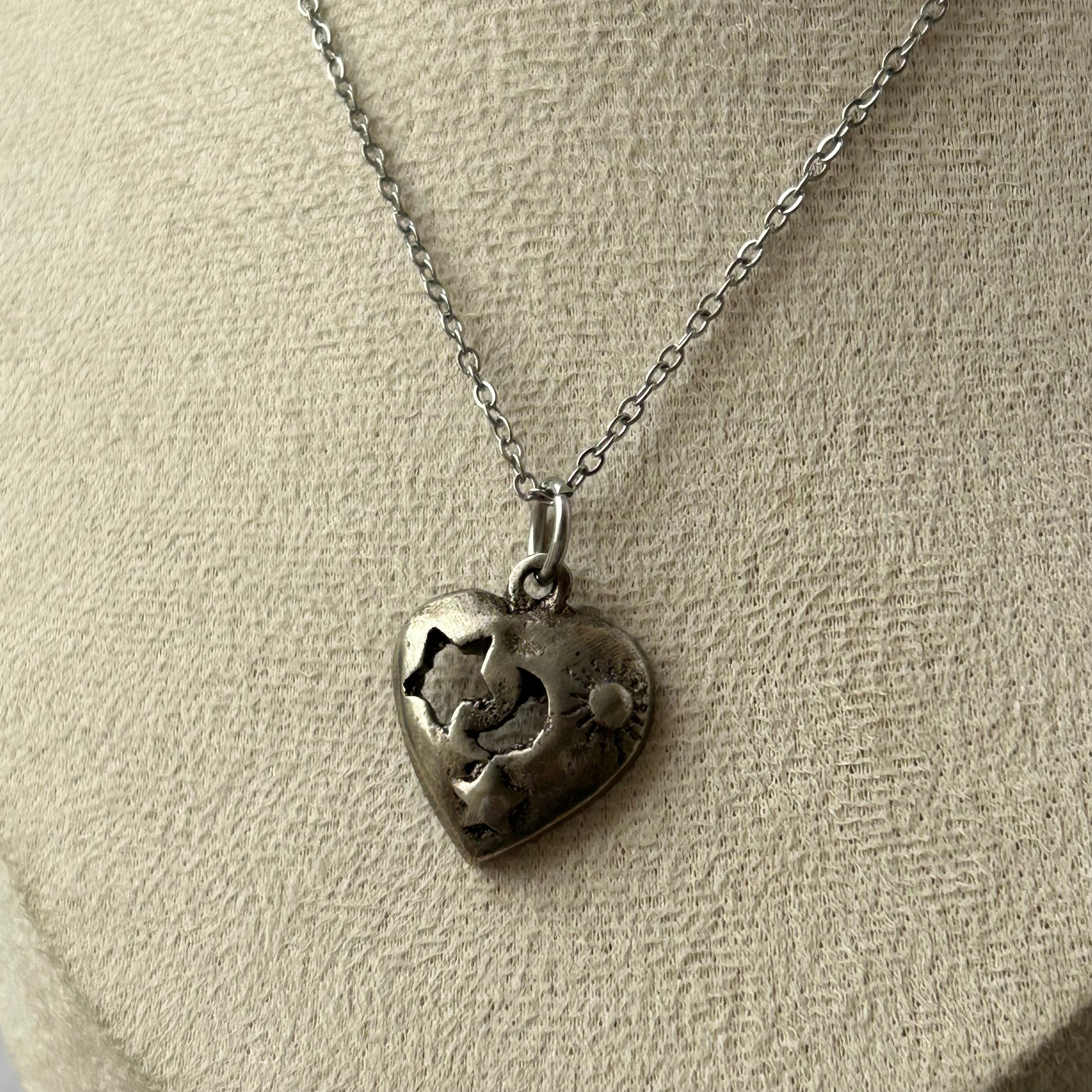 Moon and stars necklace