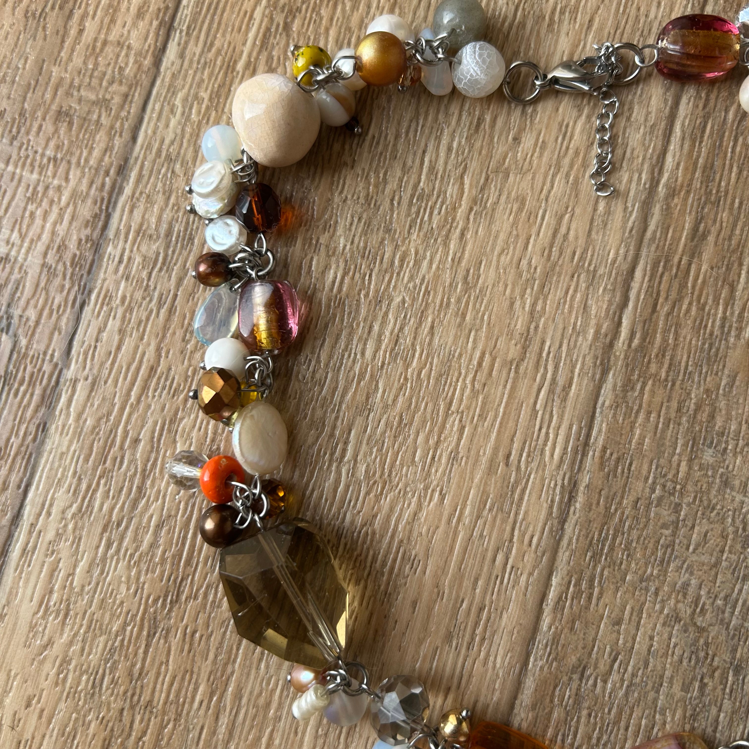 Citrine cluster necklace