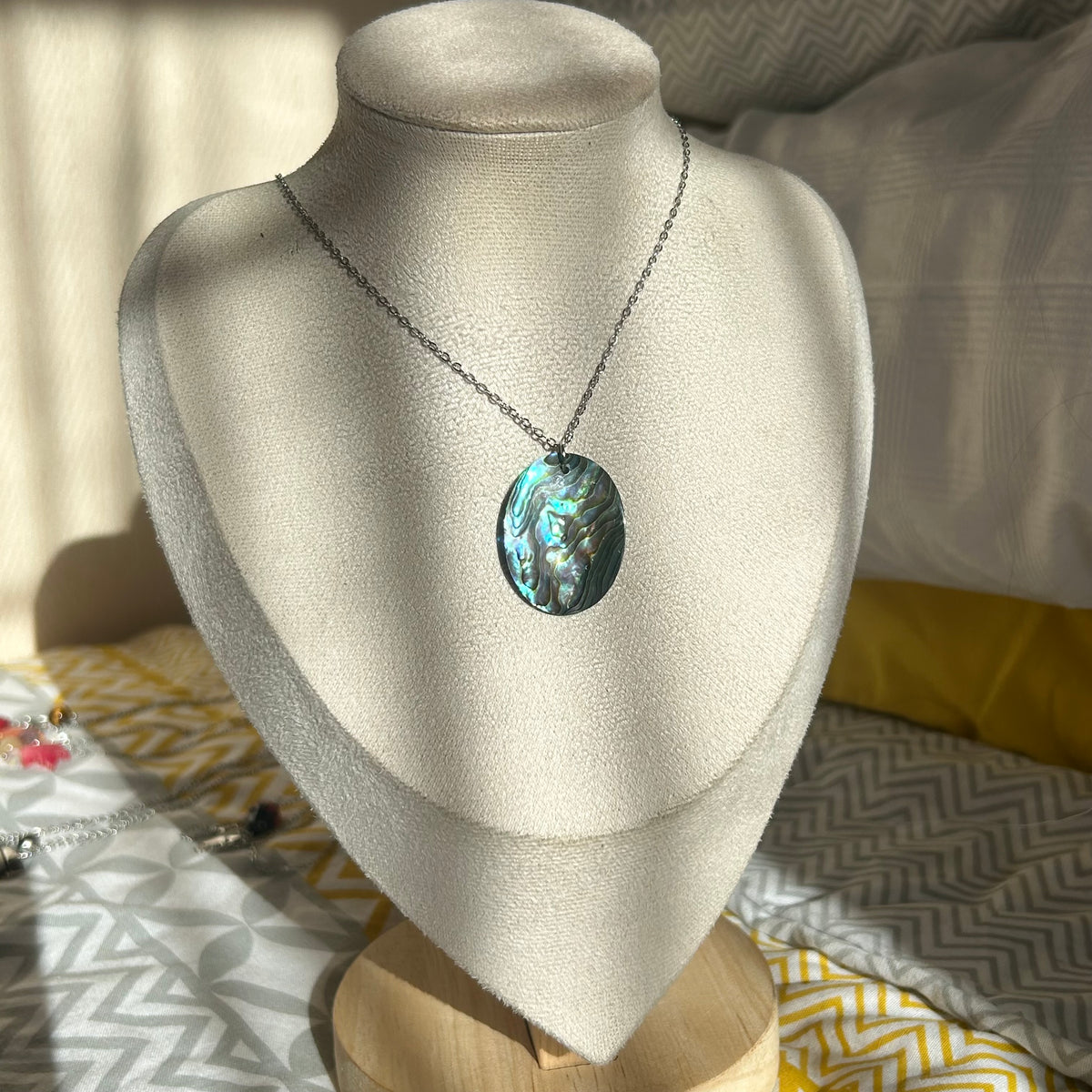 Abalone resin set necklace