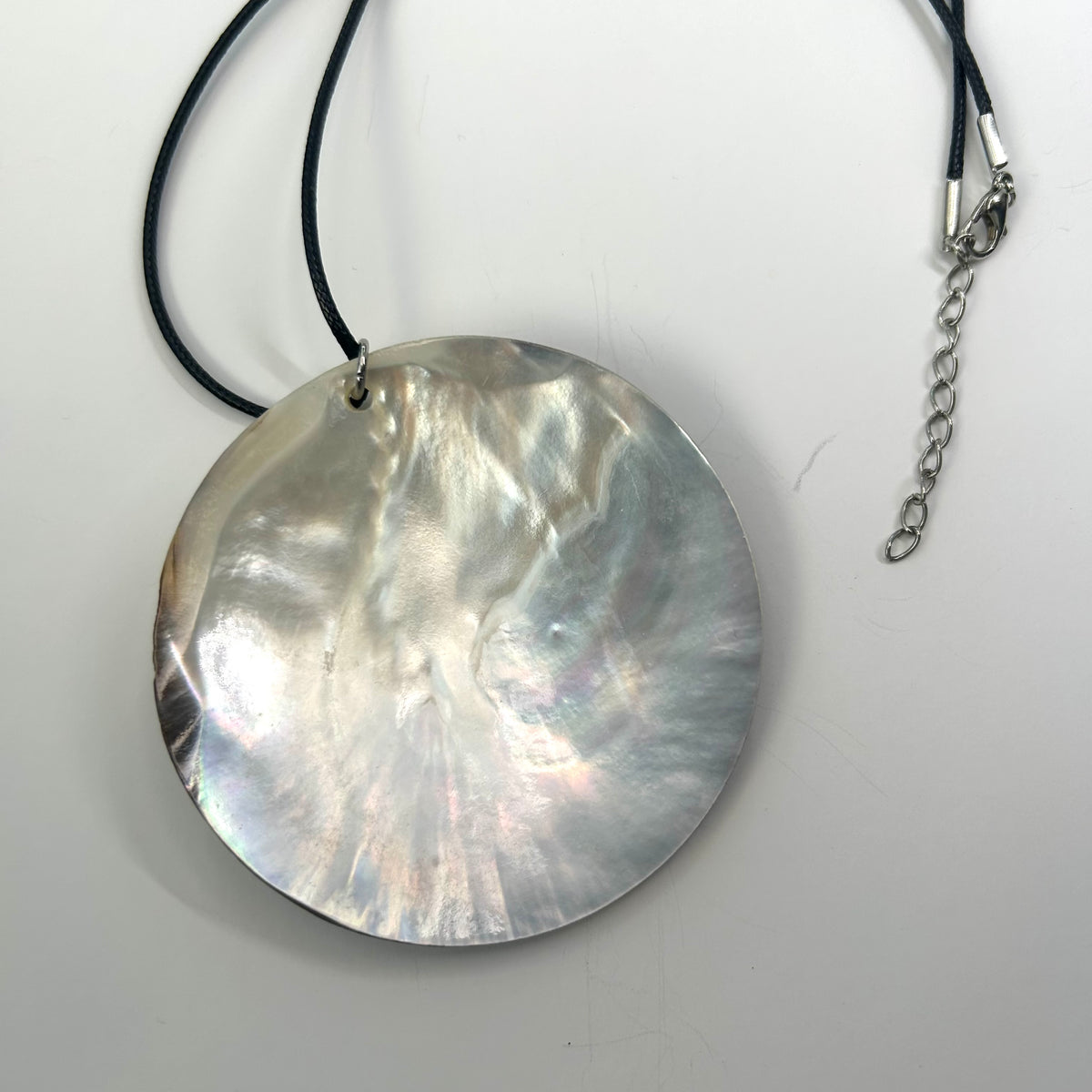 Moon abalone pendant necklace