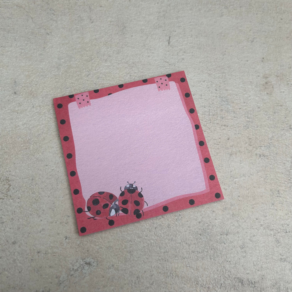 Ladybug print small sticky note