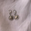 Stainless steel sun earrings