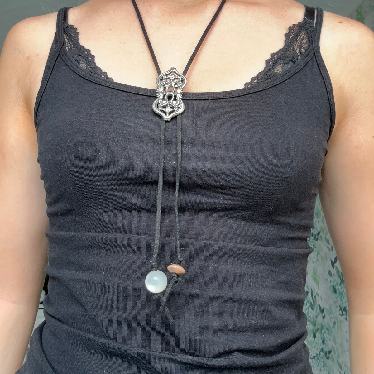 Ems' bolo tie beaded necklace