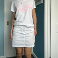 Vintage Gap white mini cargo style skirt