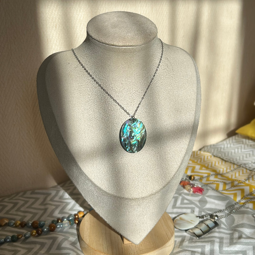 Abalone resin set necklace