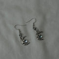 Silver crescent moon earrings
