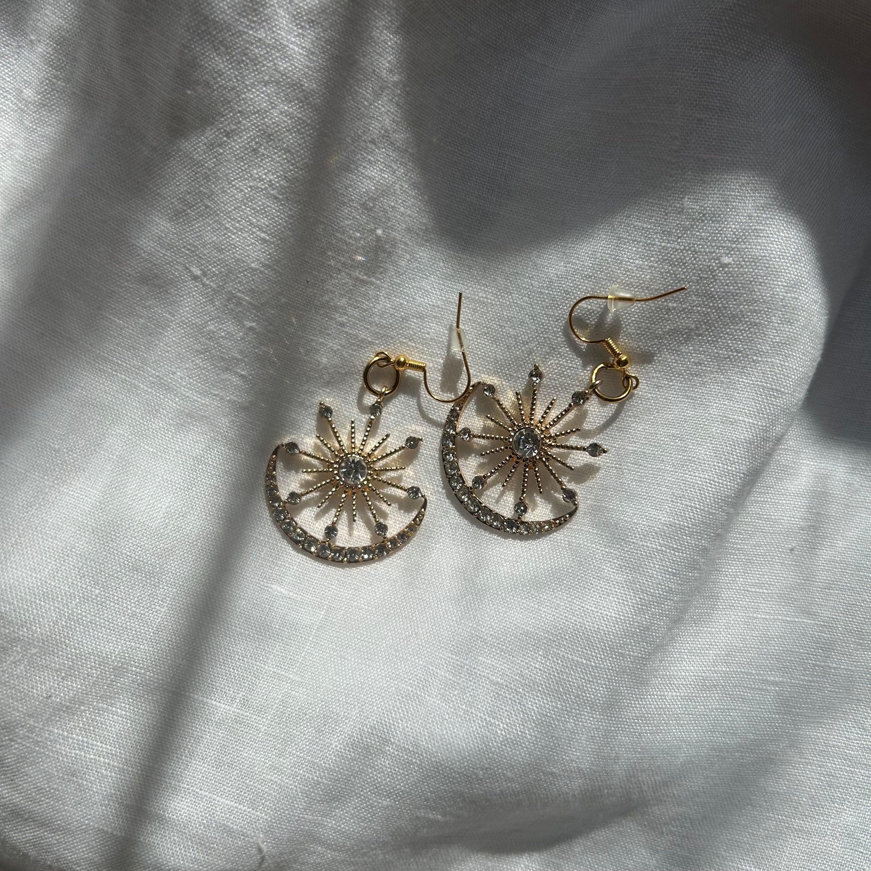 Celestial moon & star earrings