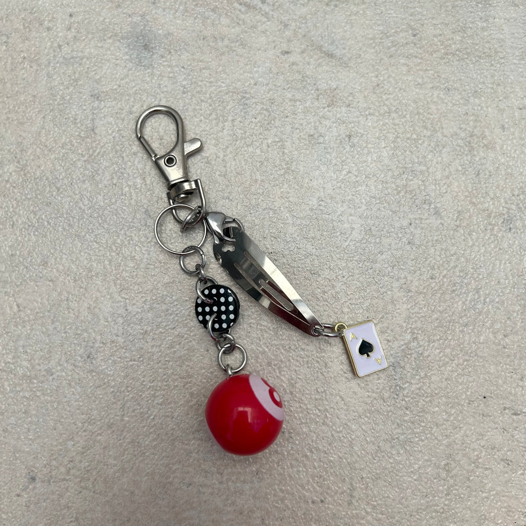 Red 8-ball keyring