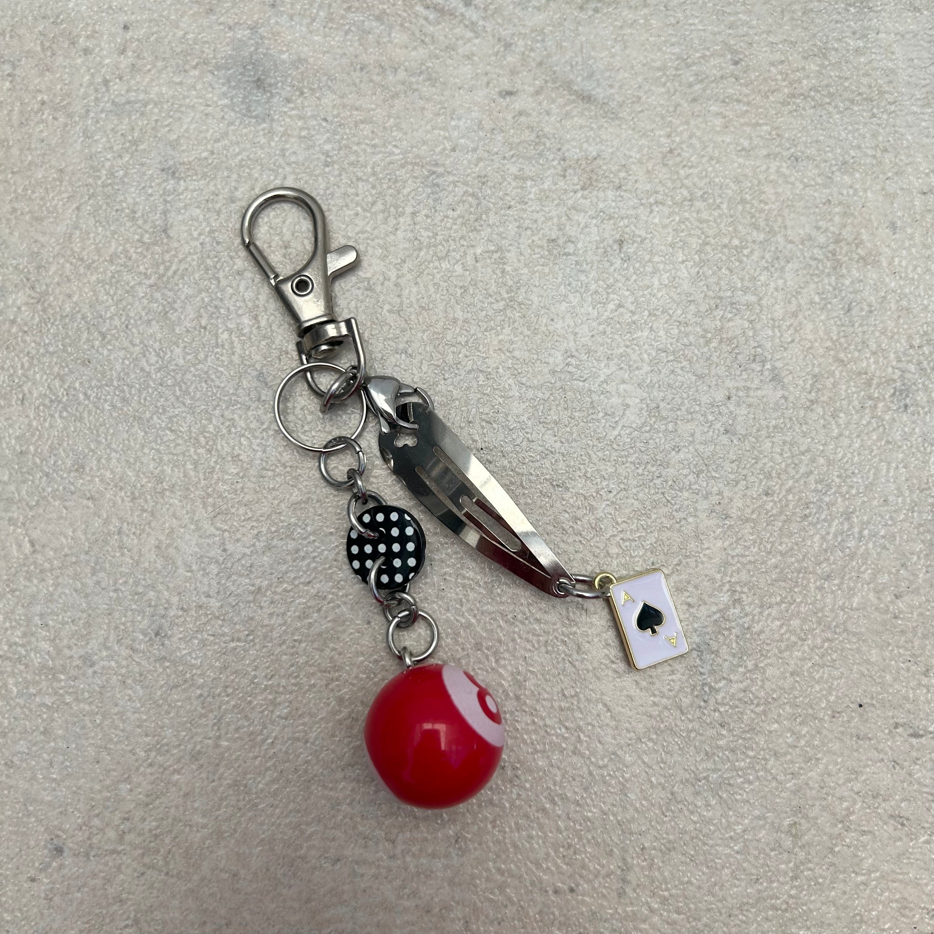 Red 8-ball keyring