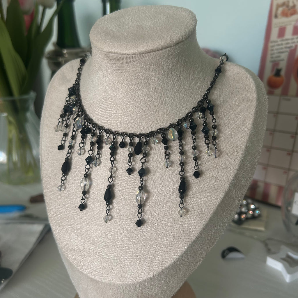 Gothic statement dangle necklace