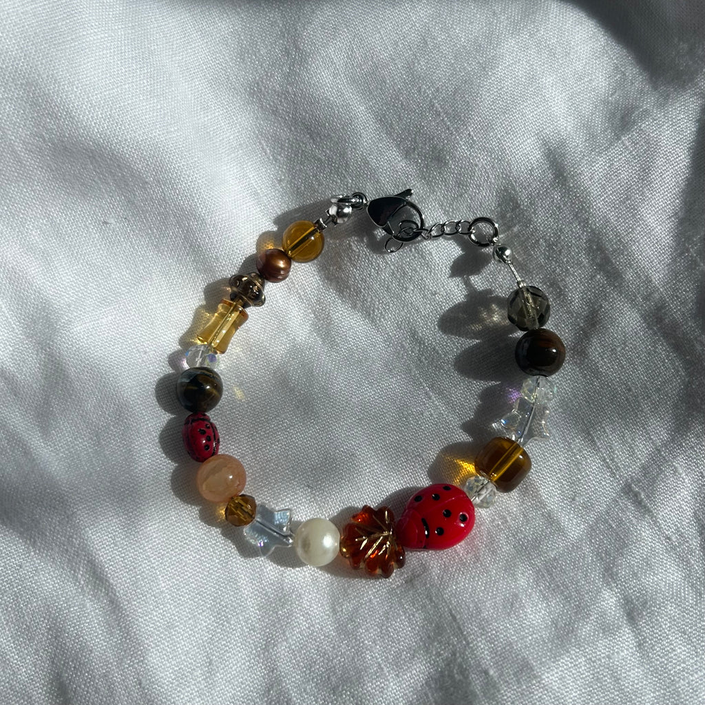 Wire beaded bracelet