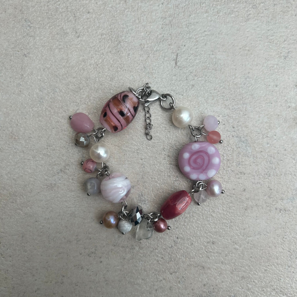 pink cluster bracelet