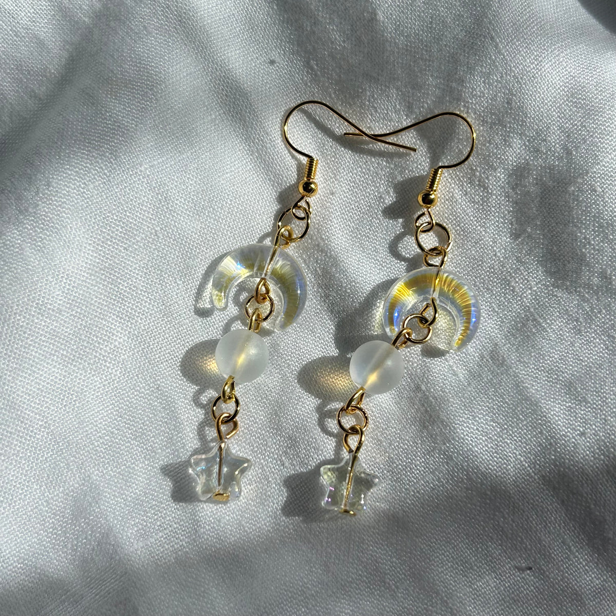 Moon and star earrings