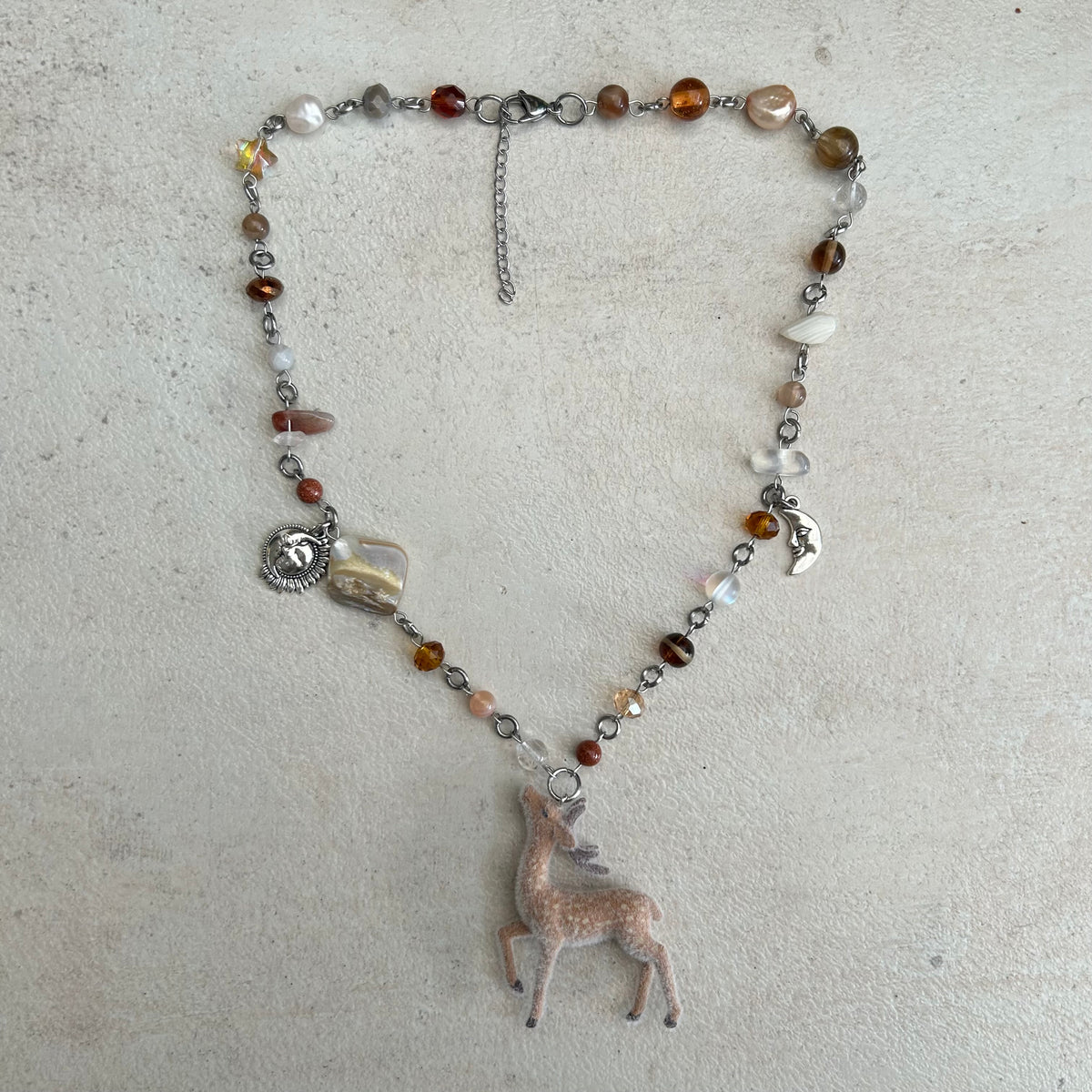 PREORDER: Baby fawn beaded necklace
