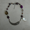 Feather beaded necklace