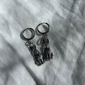 Enamel rabbit earrings