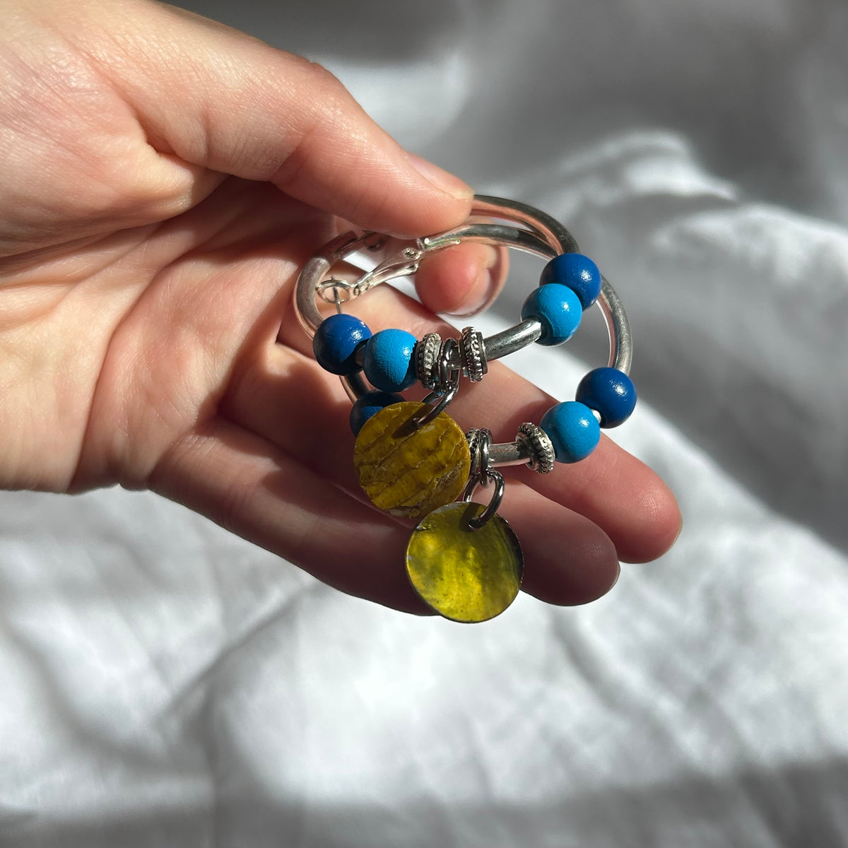 Upcycled beaded earrings