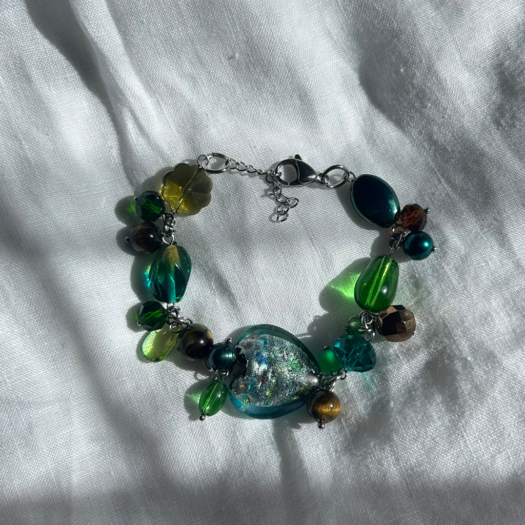 Glass cluster autumnal bracelet