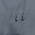 Silver shell earrings