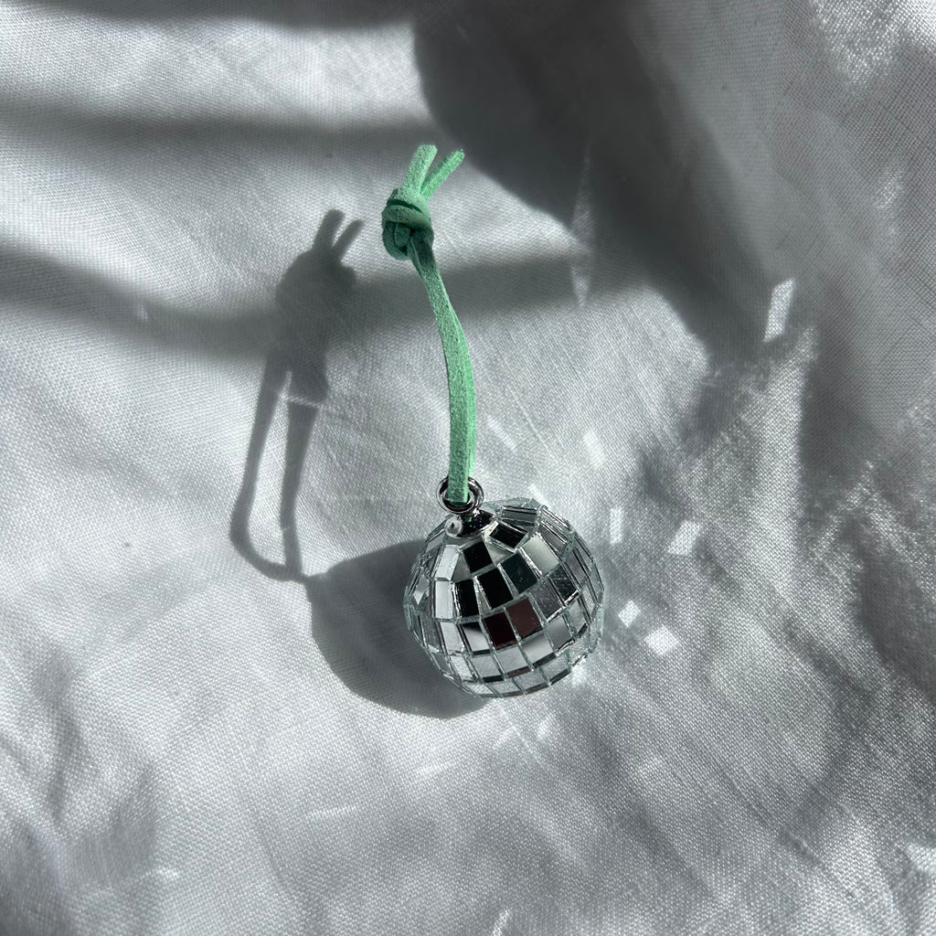 Mint green disco ball