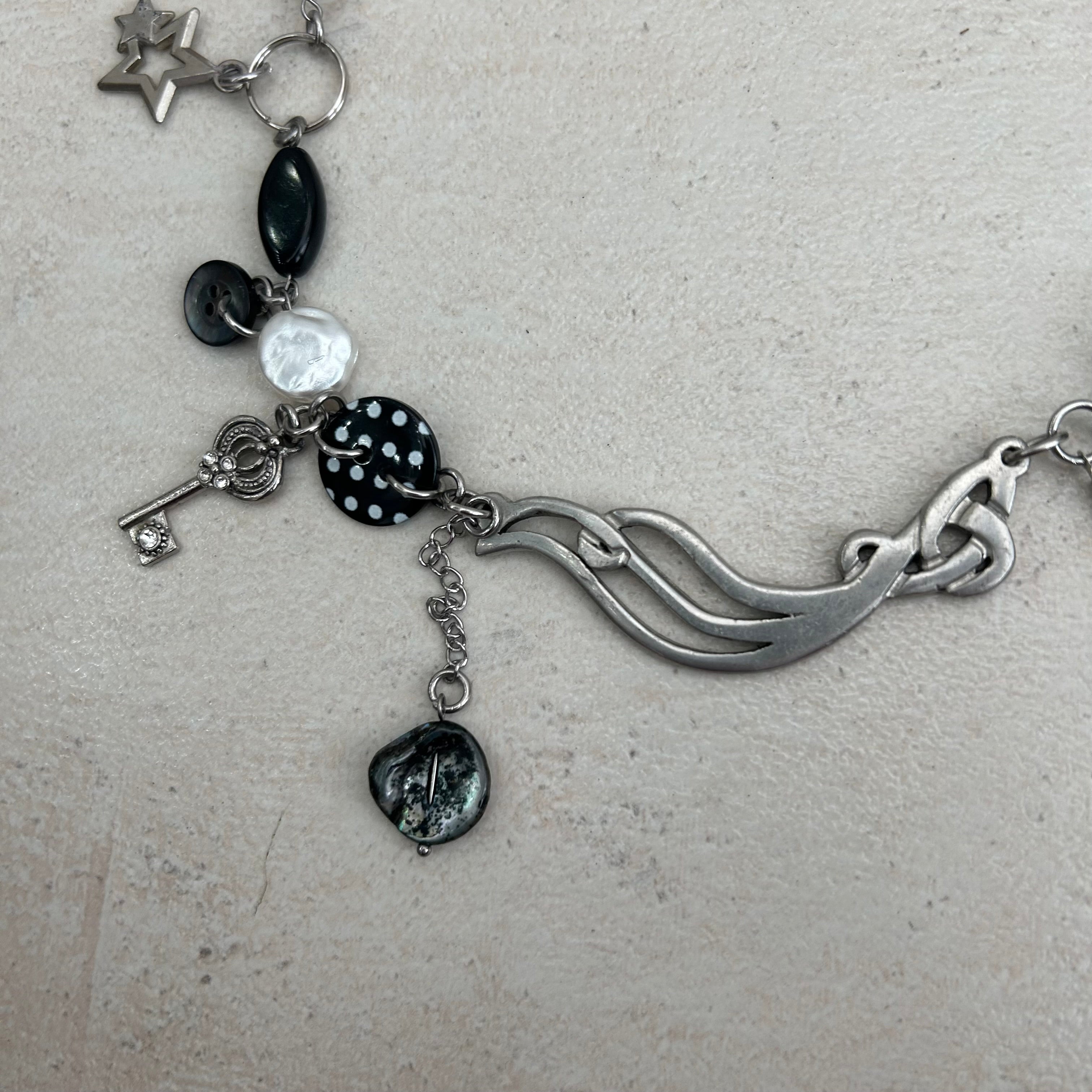 Polka spot b&w necklace