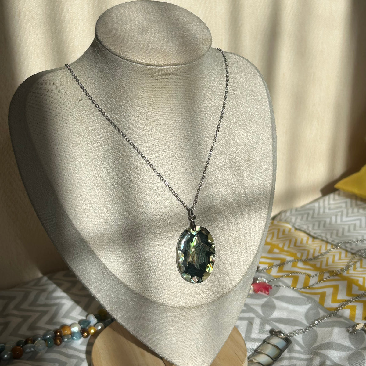 Turtle abalone set mother of pearl necklace