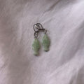 Sage green fish earrings