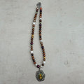 Mona Lisa antique pendant freshwater pearl necklace