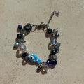Blue ceramic polka dot fish bracelet