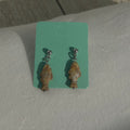 Egyptian stone fish earrings