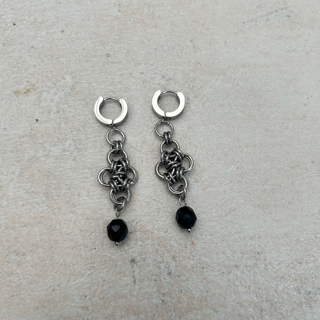 Stainless steel chainmail cross Huggies