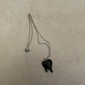 Black gory heart necklace