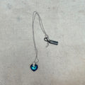 Swarovski blue heart pendant necklace