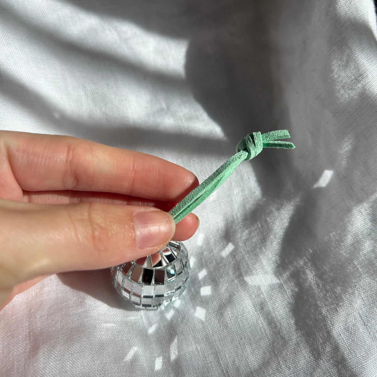 Mint green disco ball