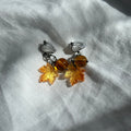 Clip on leaf earrings