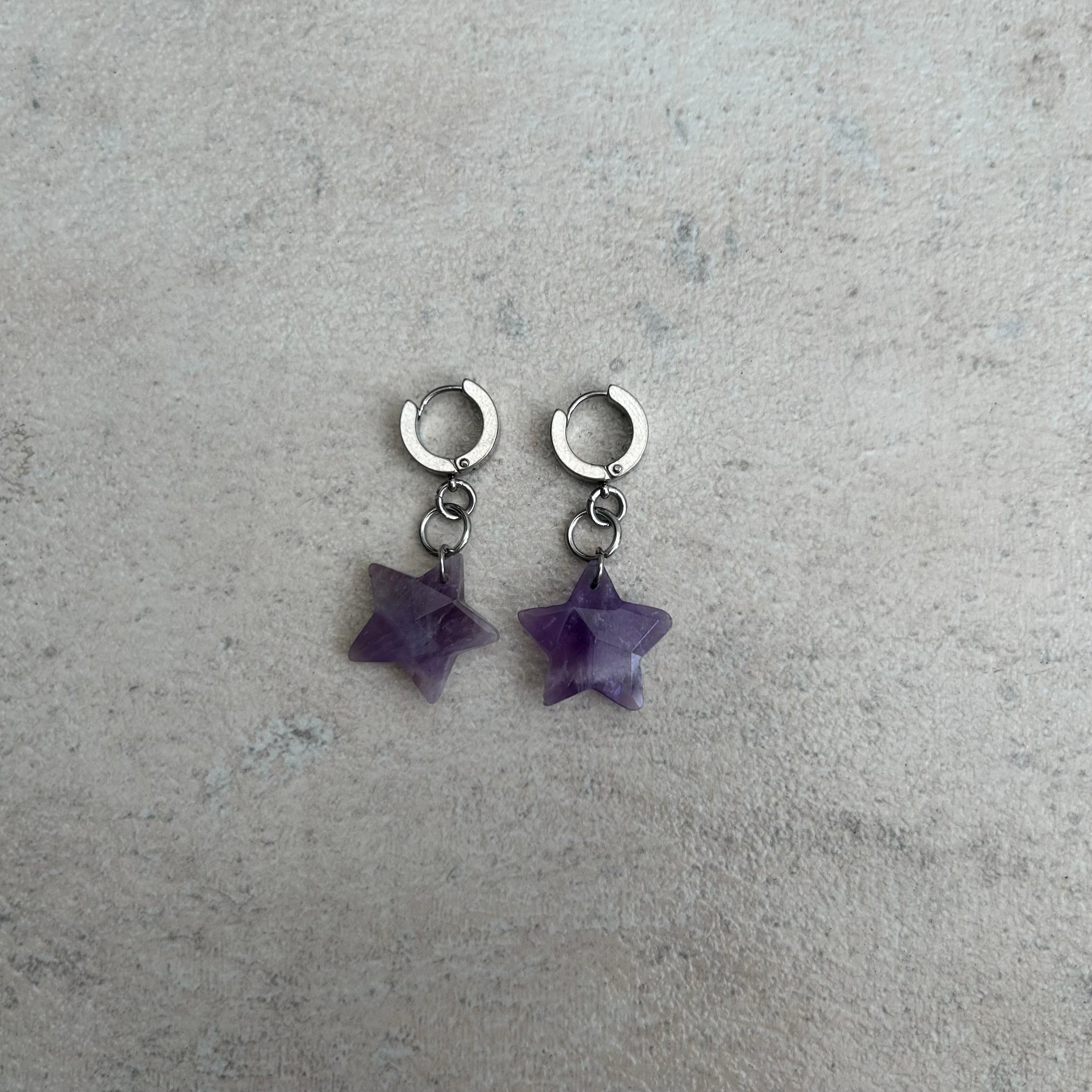 Amethyst stainless steel Huggies