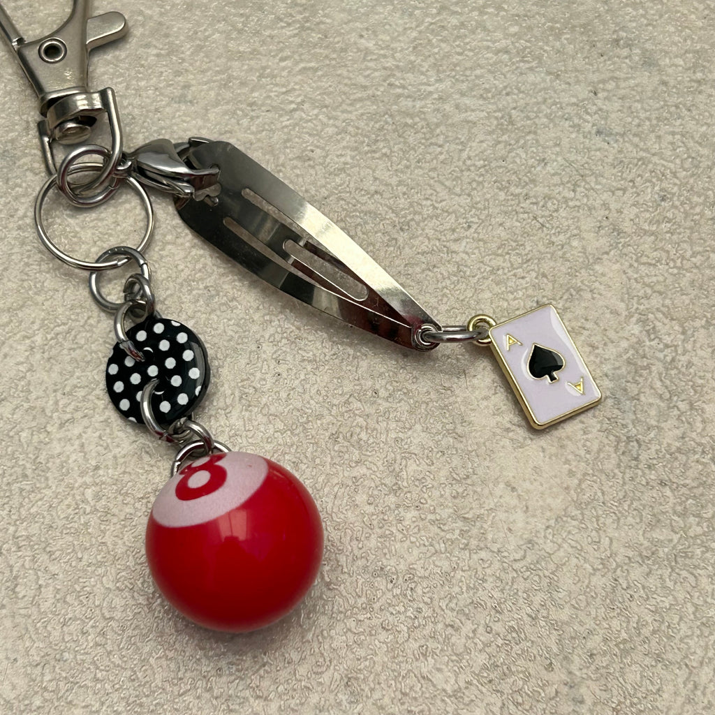 Red 8-ball keyring