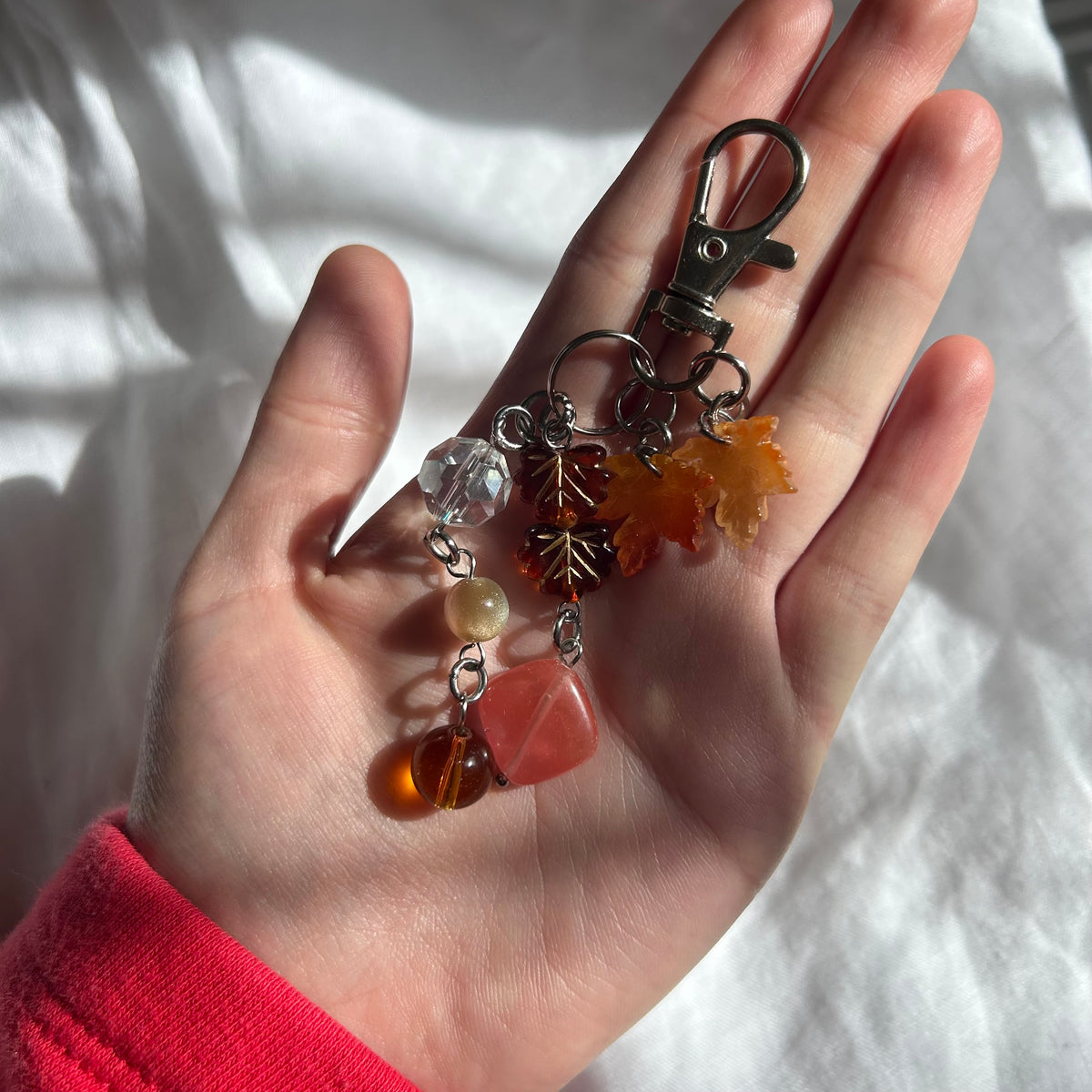Leaf autumnal keyring