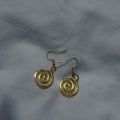 Gold spirals earrings
