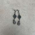 Polka dot cat stud earrings
