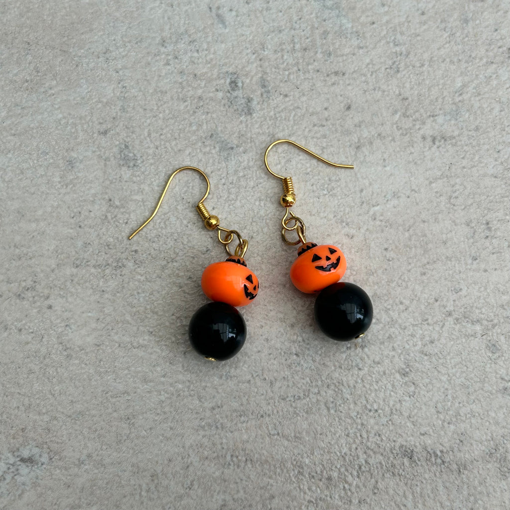 Gold plated pumpkin earrings