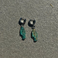 jelly teal fish earrings