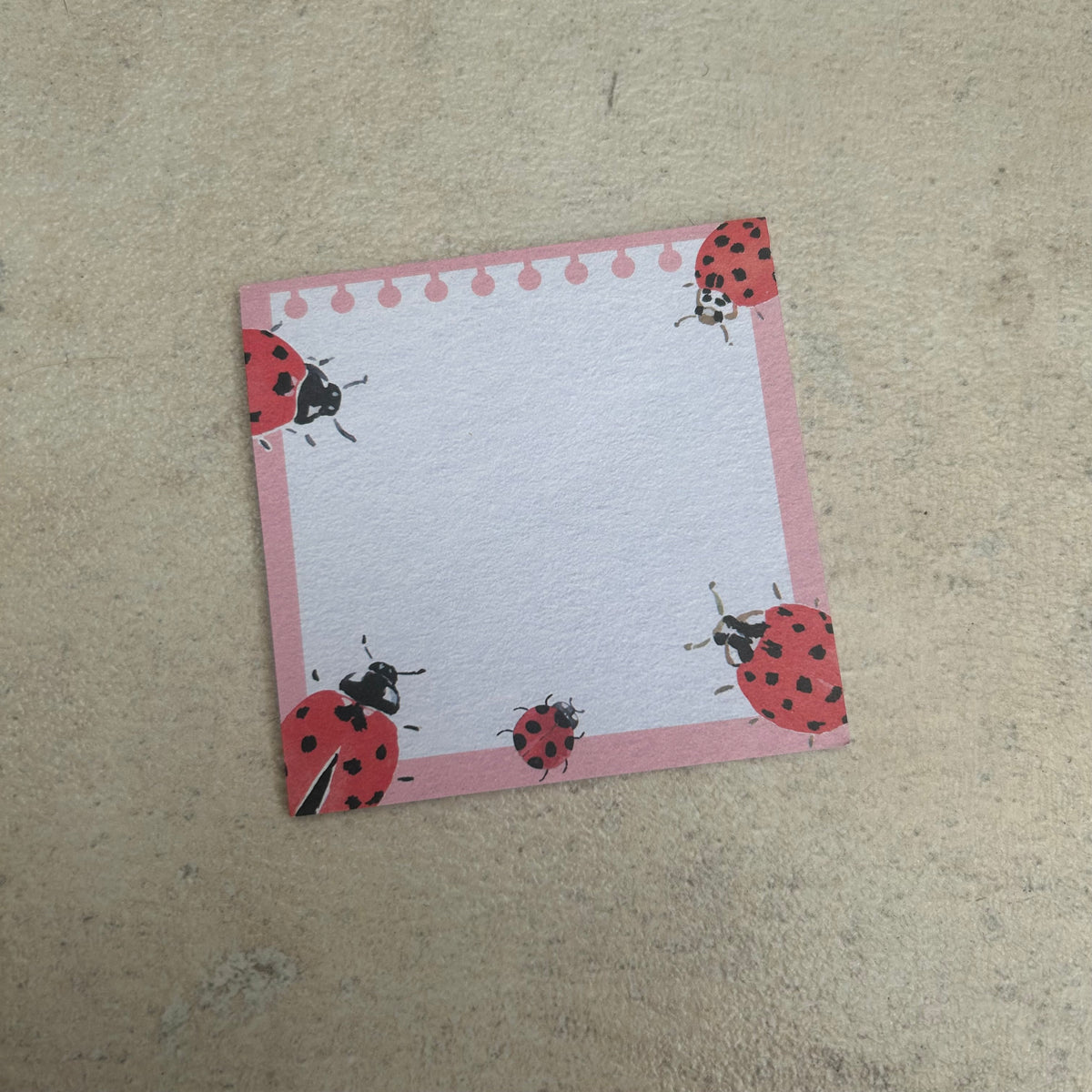 Ladybug print small sticky note