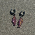 jelly purple fish earrings