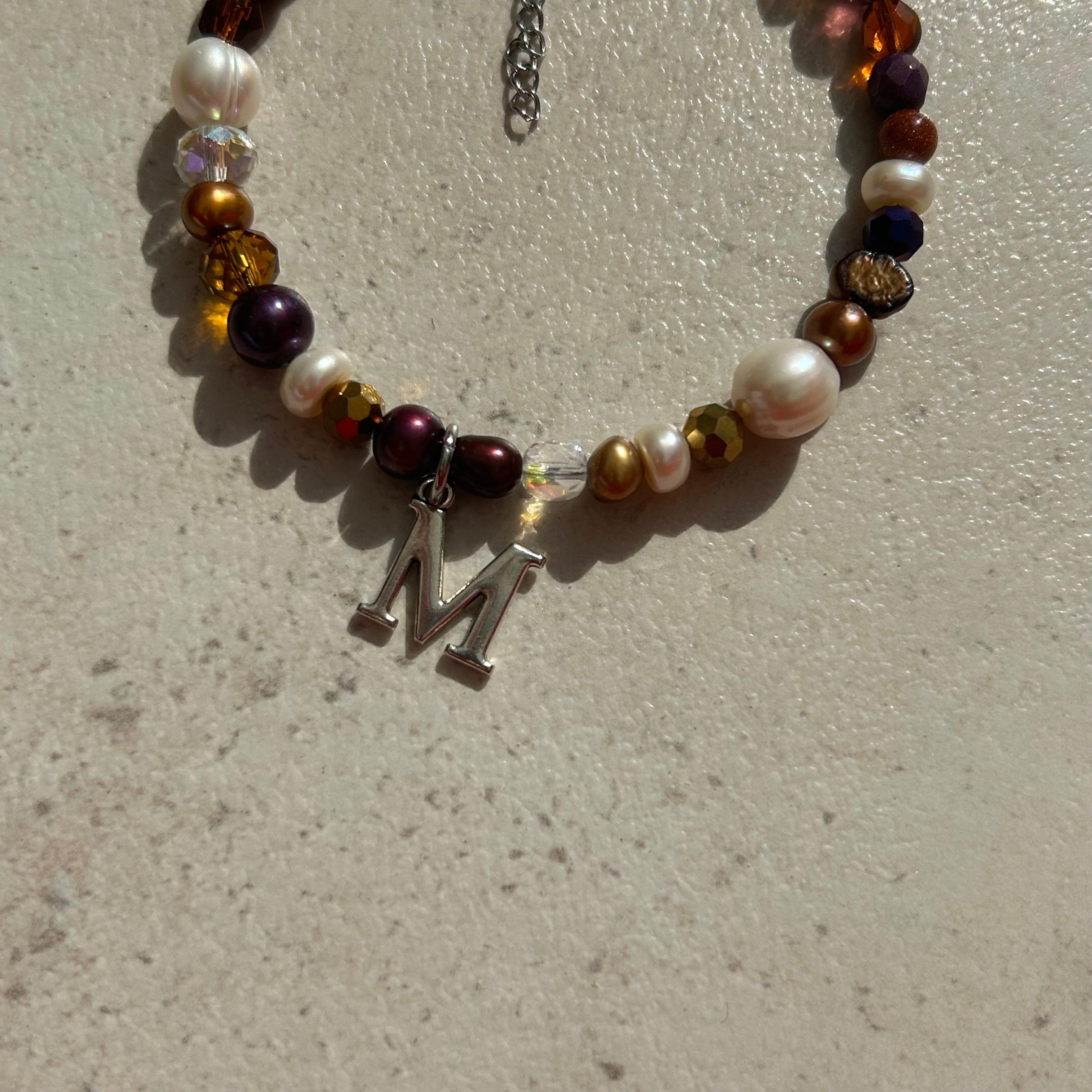 M initial bracelet