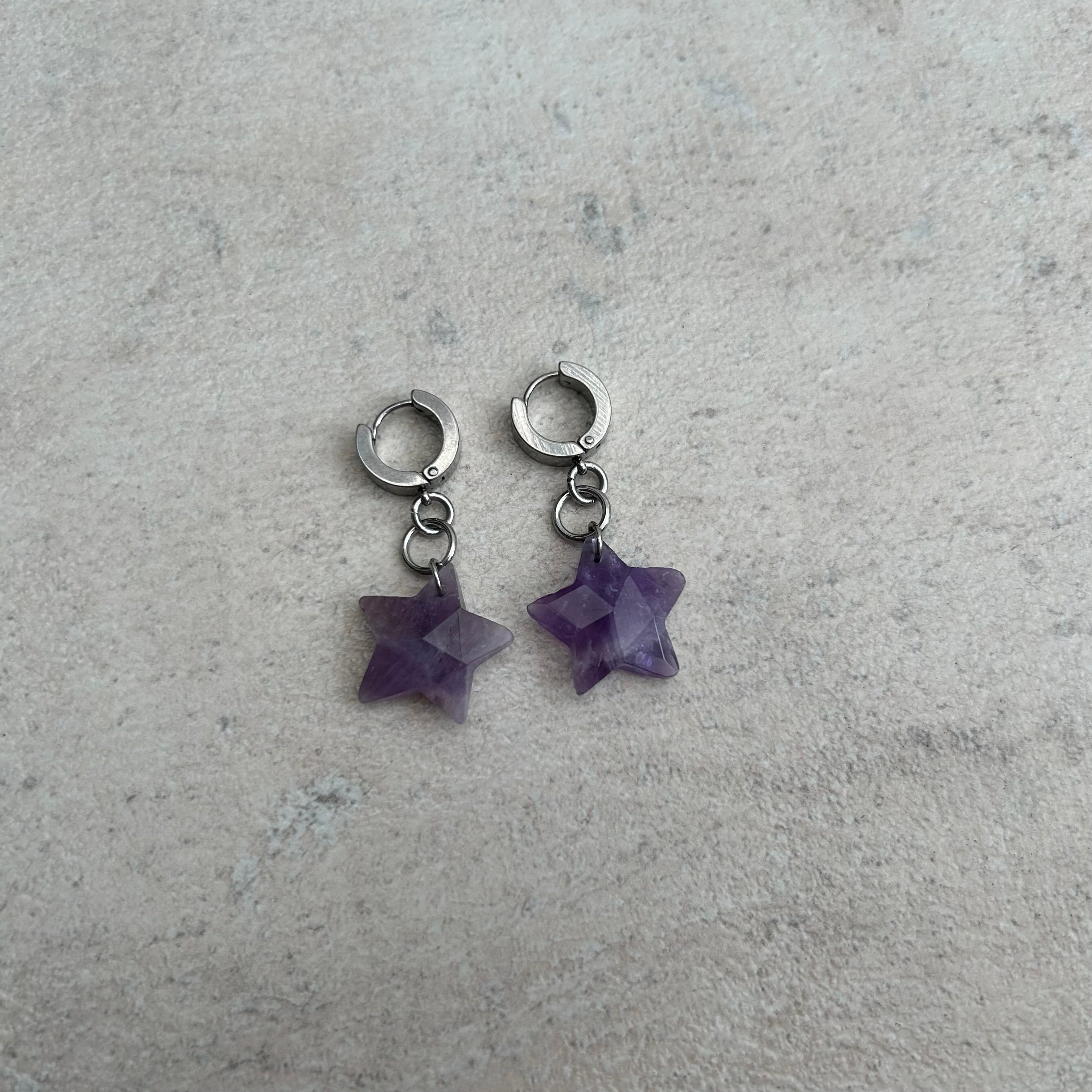 Amethyst stainless steel Huggies