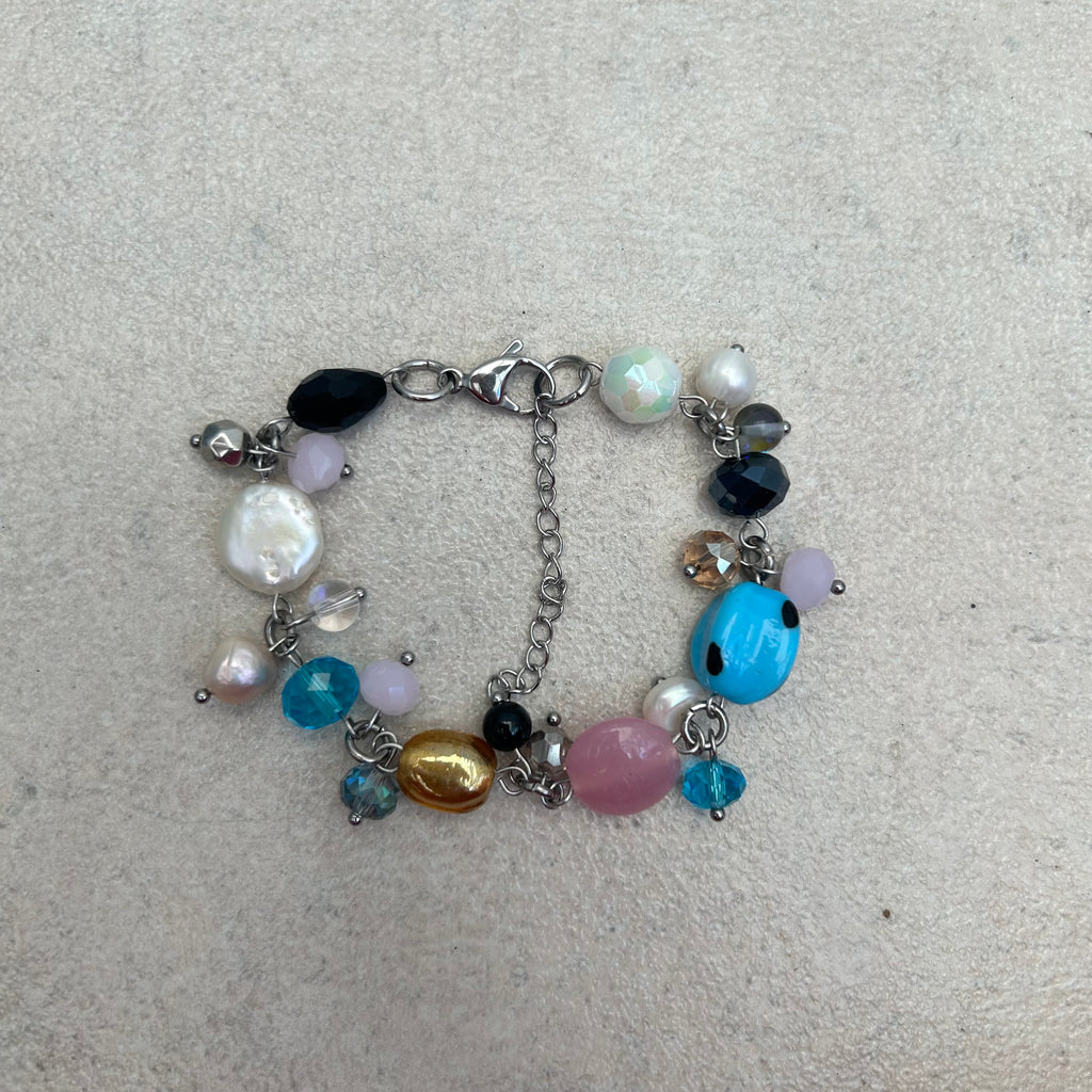 Blue and pink bracelet