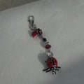 Ladybug beaded keyring