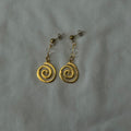 Gold spiral studs with bead