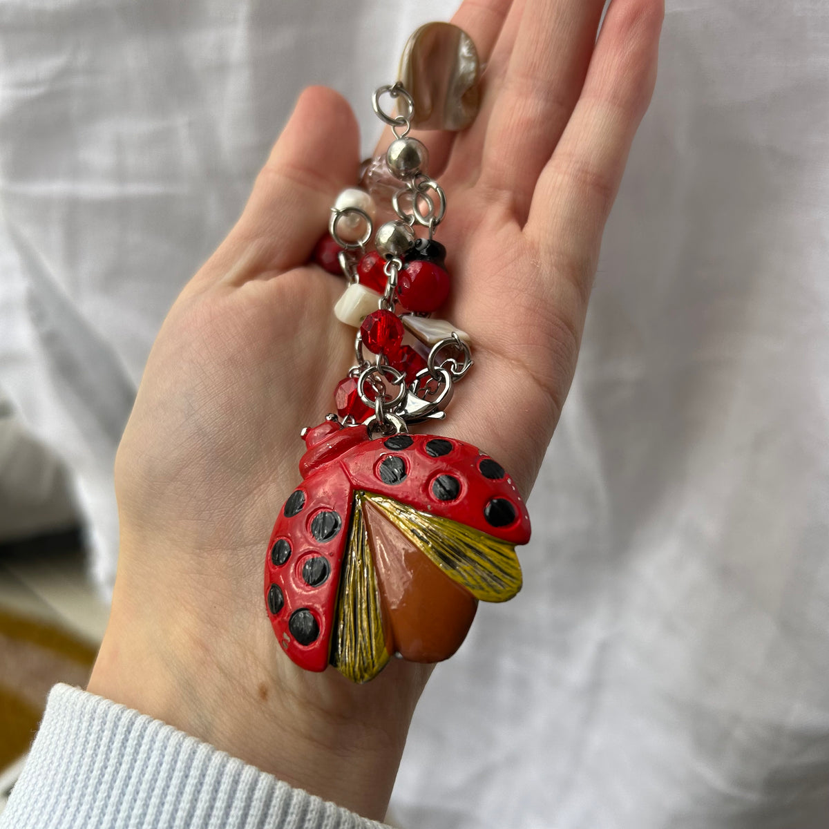 Ladybug long necklace